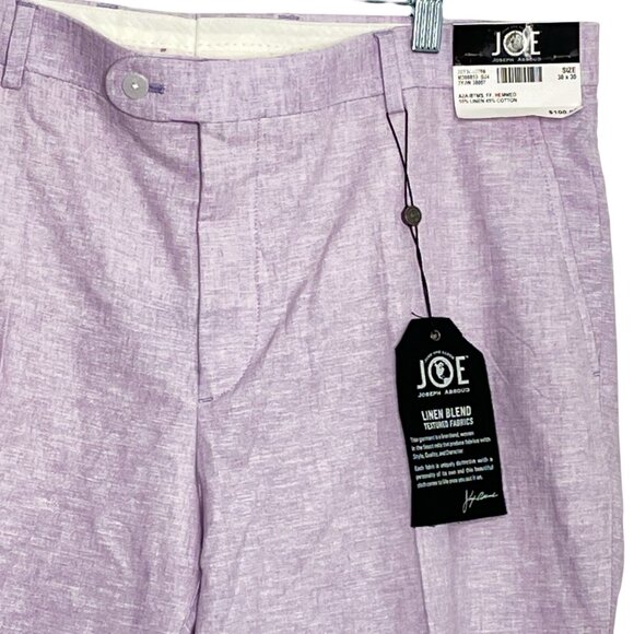 NWT JOE Joseph Abboud Linen Blend Slim-Fit Suit Separate Pants Lilac Size 38x30 - Picture 5 of 9